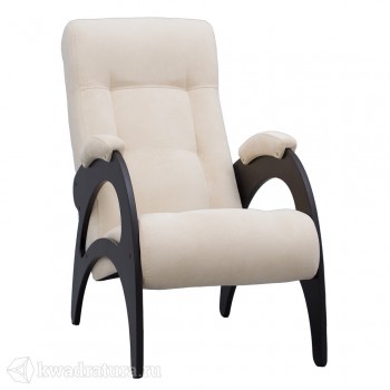 Кресло для отдыха Неаполь Модель 9 без лозы (Венге-эмаль/Ткань Ваниль Verona Vanilla) в Кормиловке - kormilovka.mebel54.com | фото